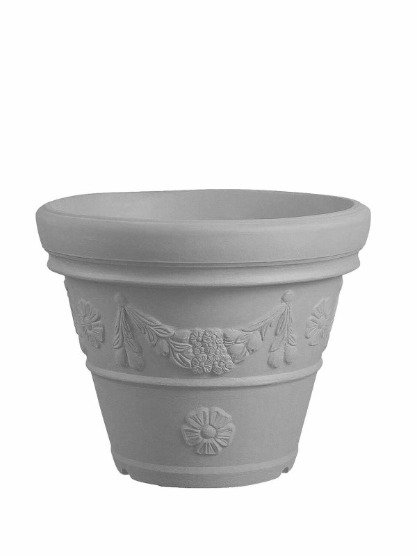 Decorated Conical Pot Greystone 100cm