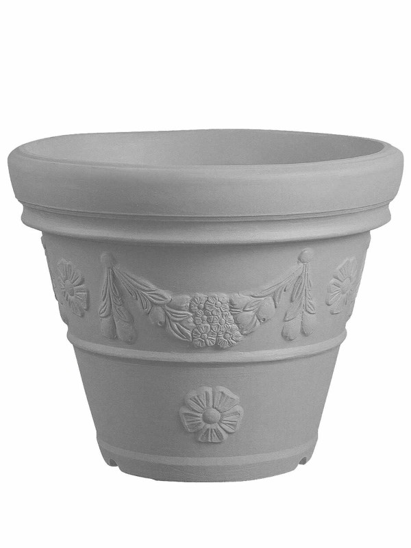 Decorated Conical Pot Greystone 120cm